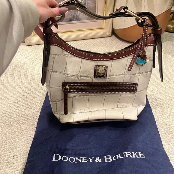 Dooney & Bourke Embossed Leather Shoulder Bag - Picture 1 of 7